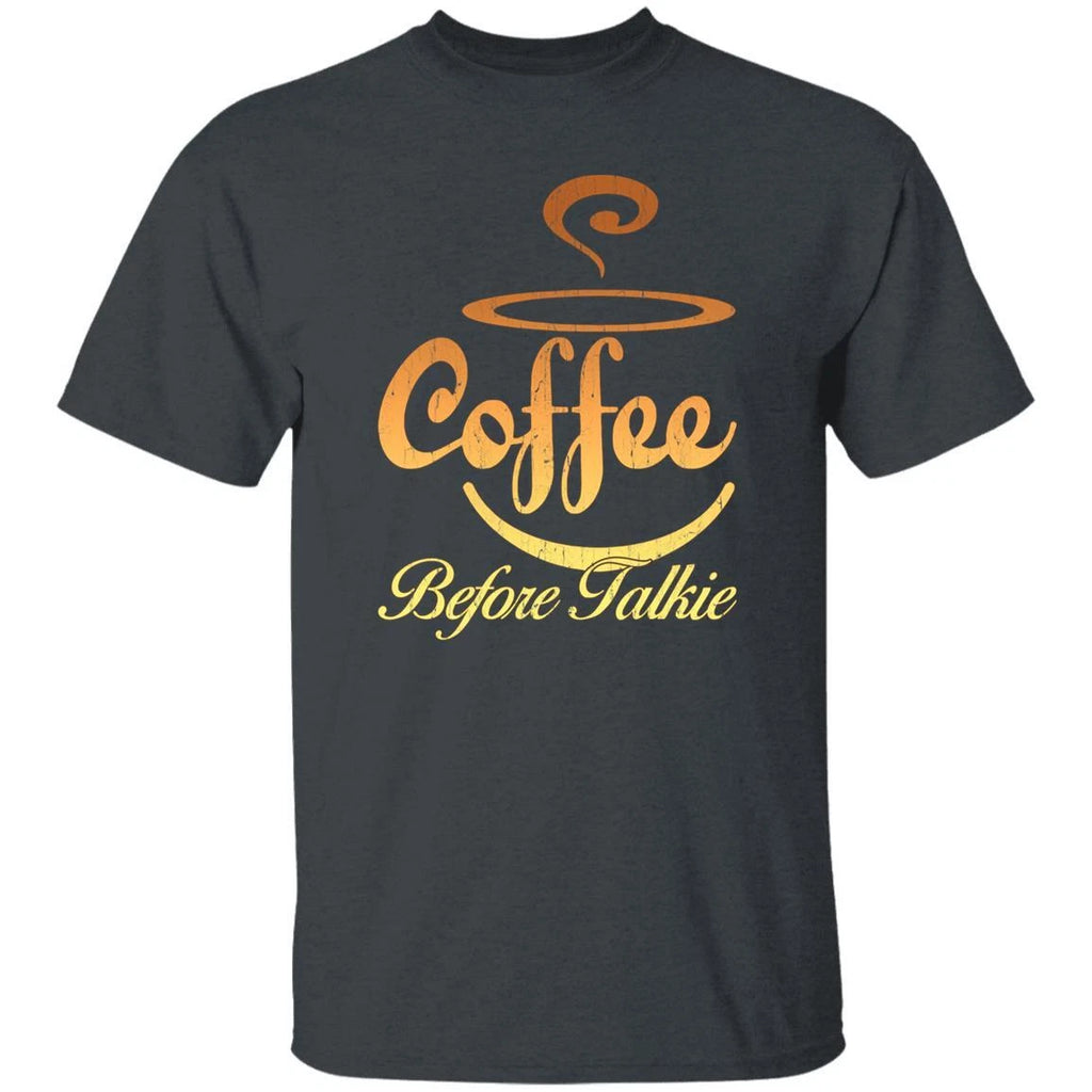 Coffee before talkie Unisex shirt gift cool coffee lover tee black dark heather