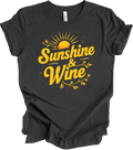 Sunshine and Wine Retro Design – Summer Vibes, Vintage Drinking Gift... T-shirt