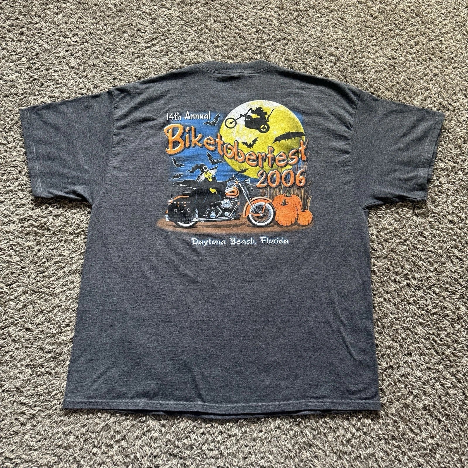 Y2K Biker Bikertoberfest Halloween T-shirt 2XL XXL