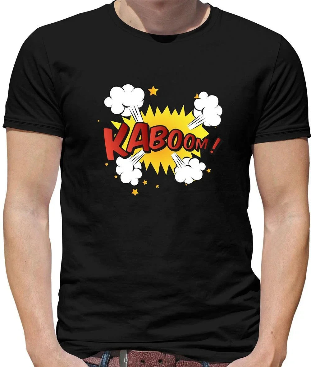 Superhero Kaboom Mens T-Shirt - Comic - Hero - Pop Art - Graphic Novel - Heroes