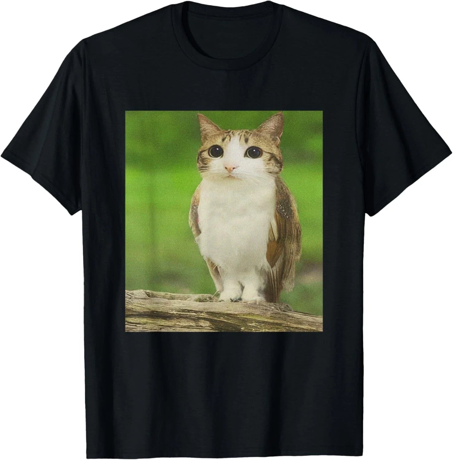 Meowl Cat Owl Funny Cursed Internet Trendy Meme T-Shirt unisex T-Shirt