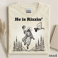 He is Rizzin Christian Tee Funny Jesus Playing Basketball Meme Shirt For Kids