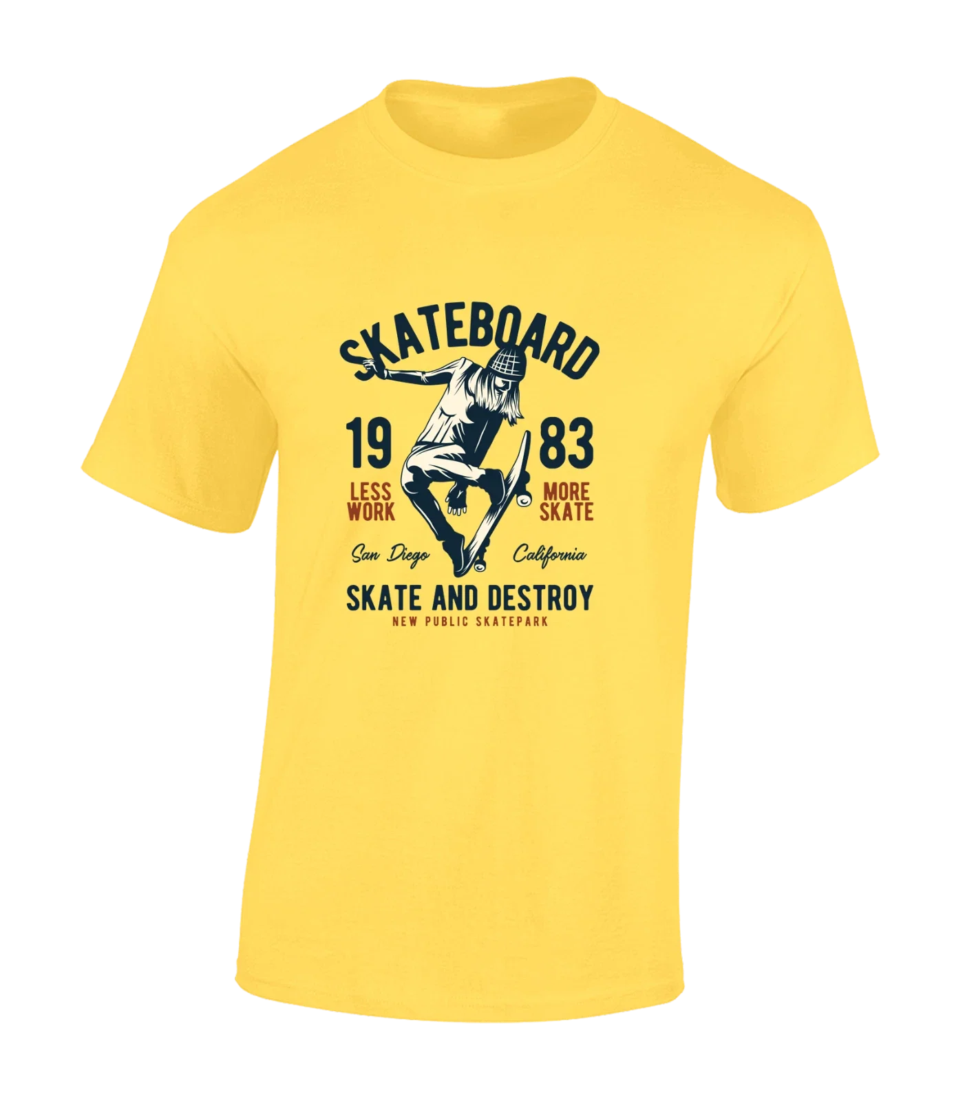 SKATEBOARD SKATE AND DESTROY MENS T SHIRT SKATER DESIGN COOL CLOTHING TOP NEW