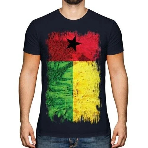 GUINEA BISSAU GRUNGE FLAG MENS T-SHIRT TEE TOP GUINÉ-BISSAU FOOTBALL GUINEAN