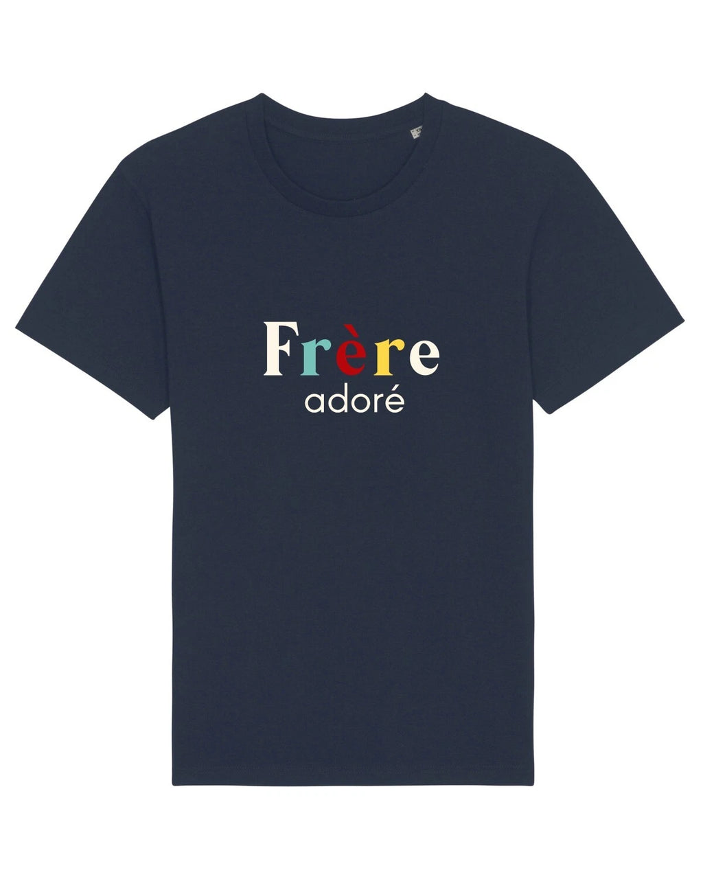 FRÈRE ADORÉ Men's Short Sleeve T-Shirt Color Navy Blue