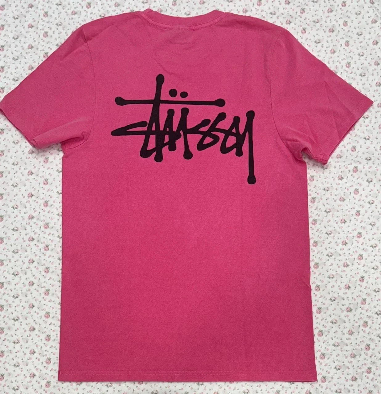 Vintage Stussy Pink T Shirt Men's SMALL y2k Skate Surf