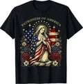 Patroness of The USA Blessed Virgin Mary Catholic Art T-Shirt S-3XL