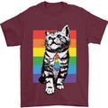 LGBT Cat Gay Pride Day Awareness Mens T-Shirt 100% Cotton