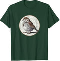 Song Sparrow T-Shirt Retro Bird Tee Design 10 Colors by Bird.Fan