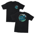 Santa Cruz Wave Classic Dot Reprint Black Skateboard T Shirt Graphic Tee S-5XL