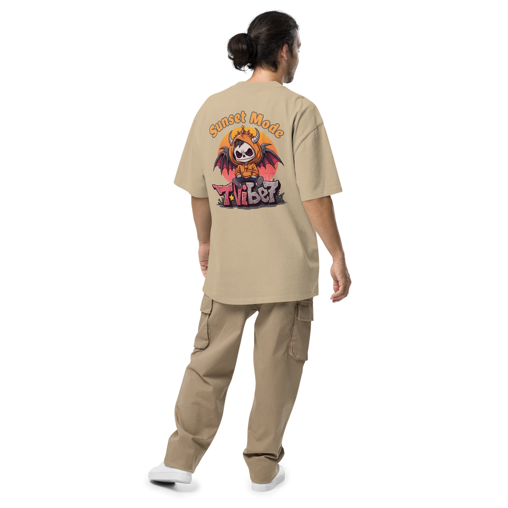 Oversized faded t-shirt Demon 7Vibe7 Urban Streetwear Graffiti Style