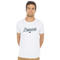 Men's T-Shirt Short Sleeve White Cotton Color Block PAPOUNET S to 2XL