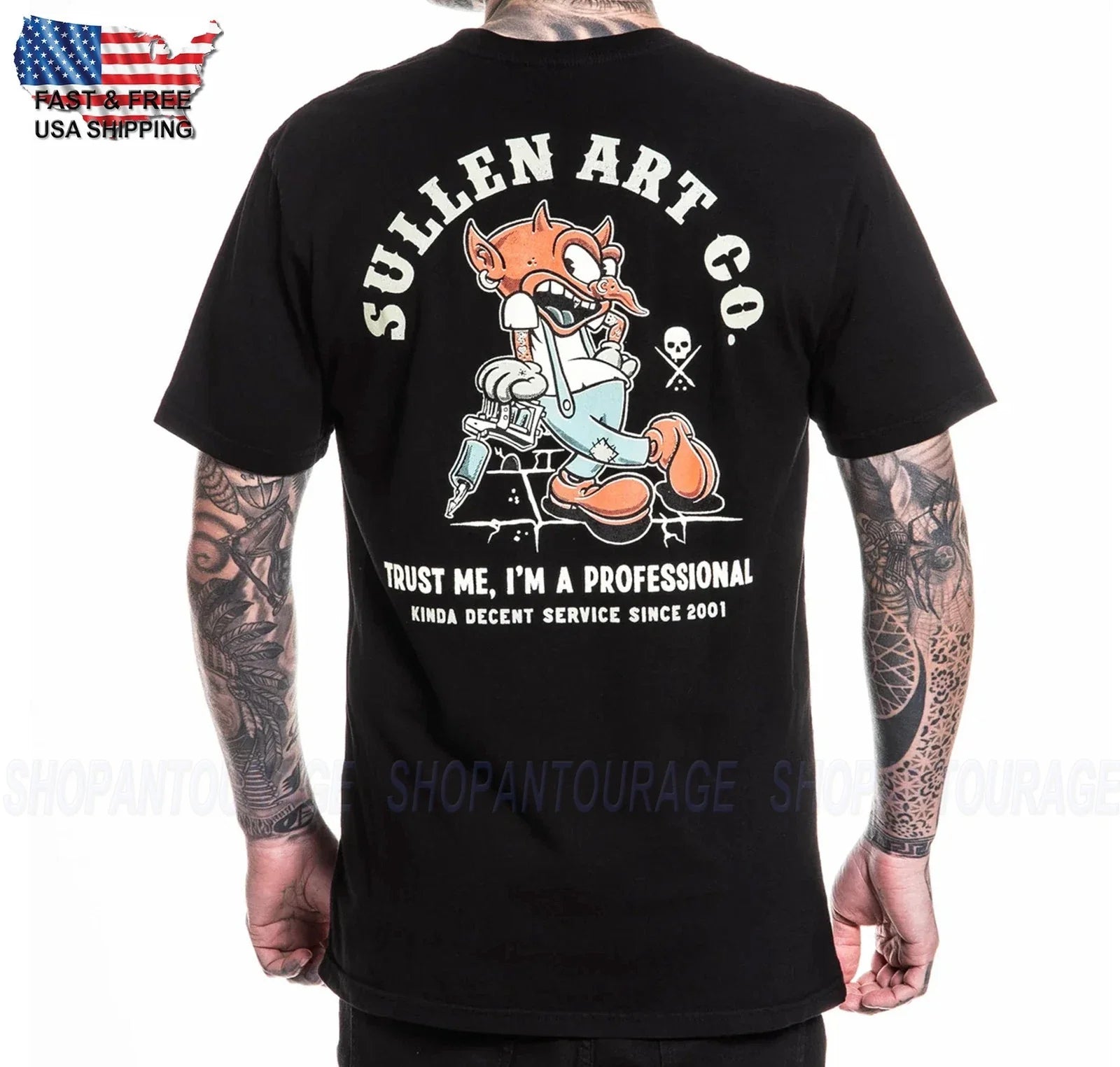 Sullen Art Collective Trust Me T-Shirt A Maniche Corte Premium Fit SCM6832