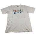 Vintage 90’s Teachers Rule Shirt White Sz L Funny Joke Novelty Dad Tee