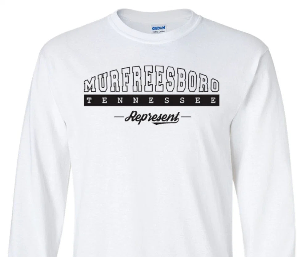 Murfreesboro Tennessee State T-Shirt Long Sleeve Graphic tee Unisex apparel Text