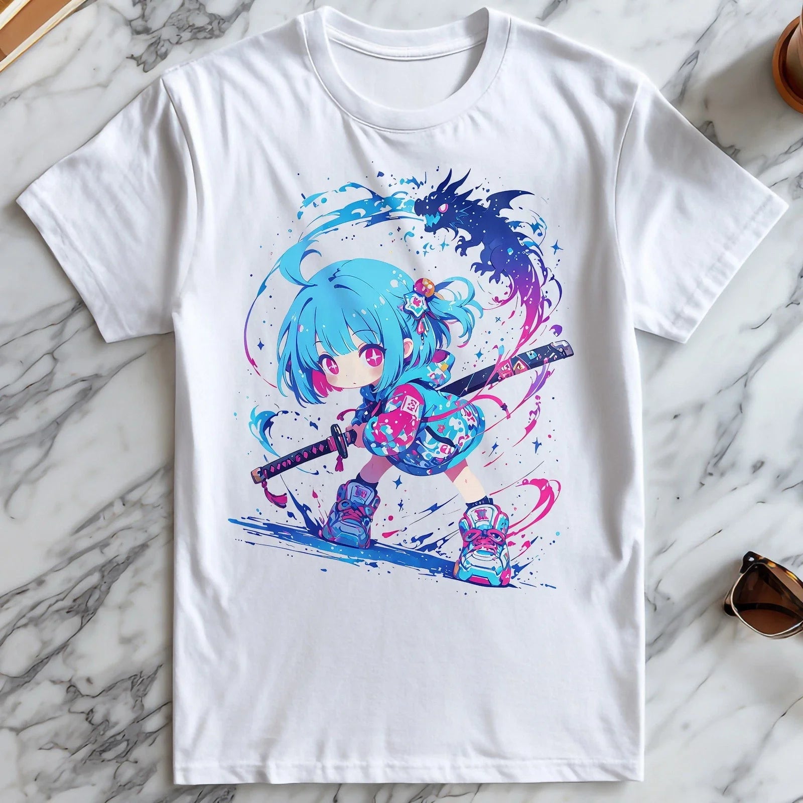 Chibi Girl Cute Kawaii 002 Anime/Manga  Adult / Childrens t shirts/t-shir cotton