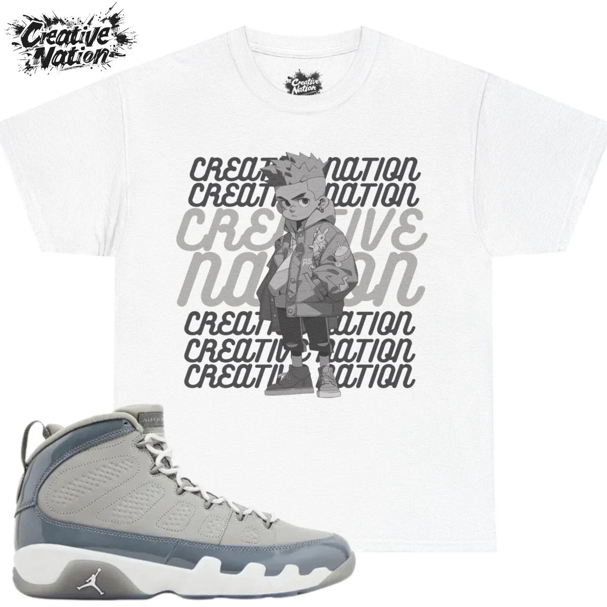 Shirt To Match 9 Cool Grey Unisex Tee Sneaker Shirt Cool Shirt For Him