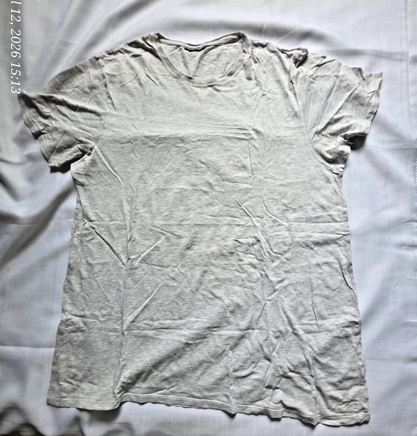 Men’s White T-Shirt Size L Basic Casual Crew Neck Short Sleeve Tee Minimalist