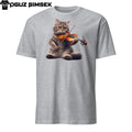 Realistic Cat Playing Violin Short-Sleeve Unisex T-Shirt | Music Lover Gift