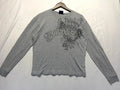 Billabong Shirt Mens Medium Heather Gray Graphic Print Spellout Logo Casual Wear