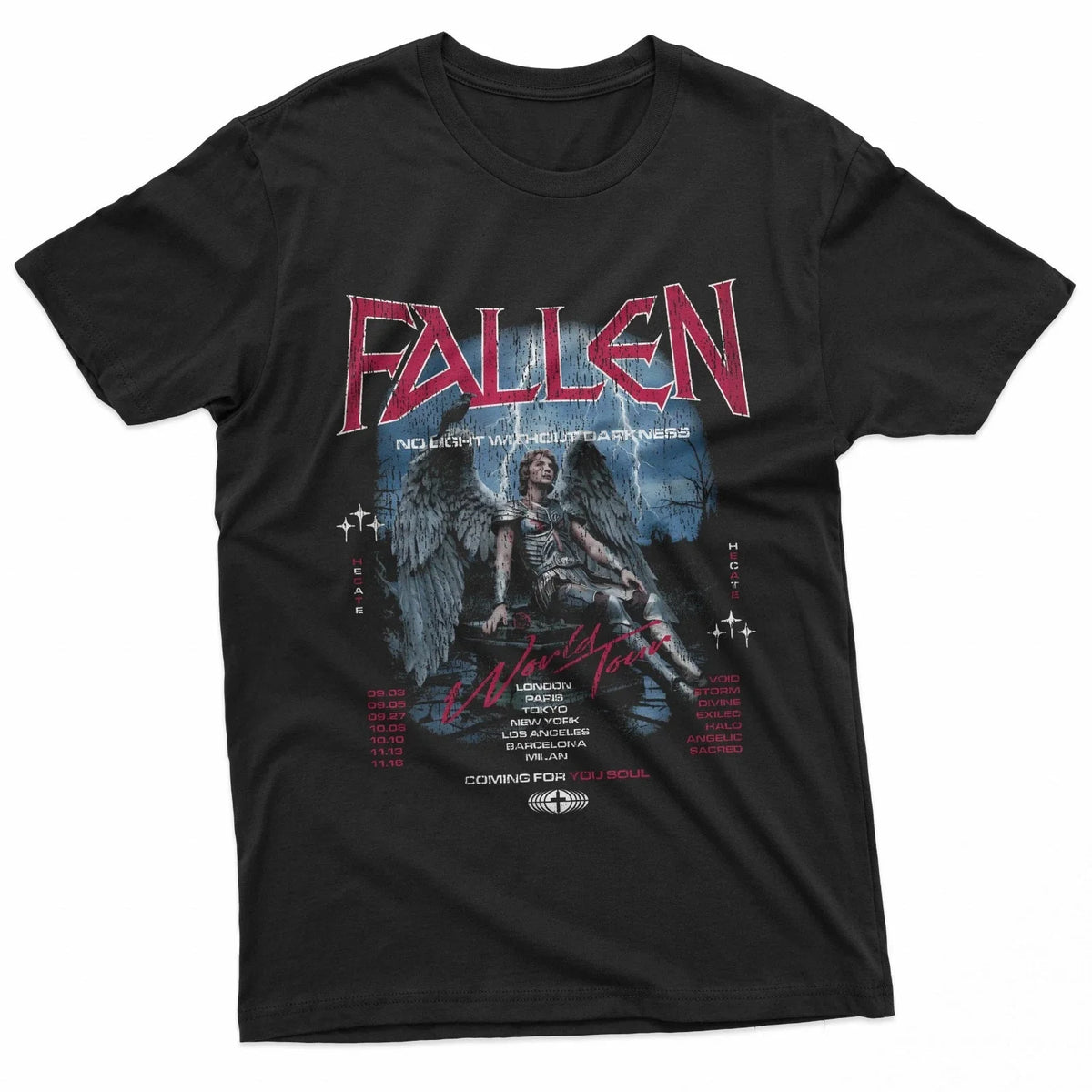 Fallen Angel Vintage Streetwear Urban Hip Hop Metal Rock Y2K T-Shirt