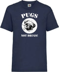 Pugs Not Drugs Novelty Pet Dog T Shirt Various Sizes & Colours