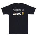 Plan For The Day Coffee Game And Beer Funny Gift Novelty Adult Men's T-Shirt Top