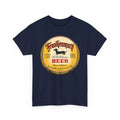 Frankenmuth Beer Dachshund Dog MI Brewing Co. Retro Breweriana Label T-Shirt