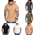 Stylish Mens Top Sweatshirt Top Workout Hooded Muscle Pullover Regular