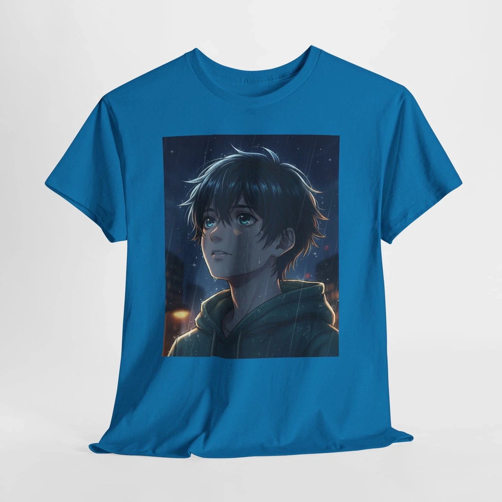 Anime Dreamer T-Shirt – Night Sky Wish Aesthetic Graphic Tee, Manga Style Street
