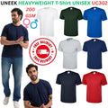 UNEEK UC302 Premium Unisex T-Shirt | 100% Cotton Men's Plain Crew Neck Tee