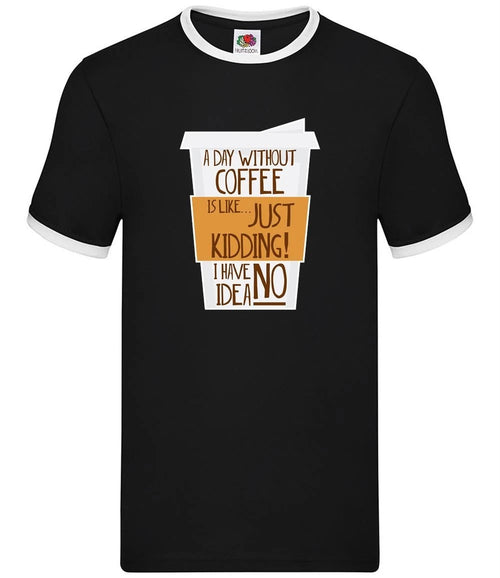 A Day Without Coffee - Mens Ringer - Latte Macchiato Americano Espresso
