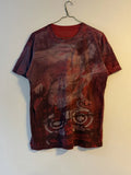Y2K Affliction Royalty Fallen Angel AOP T Shirt Fits Men’s Large Skull Wings