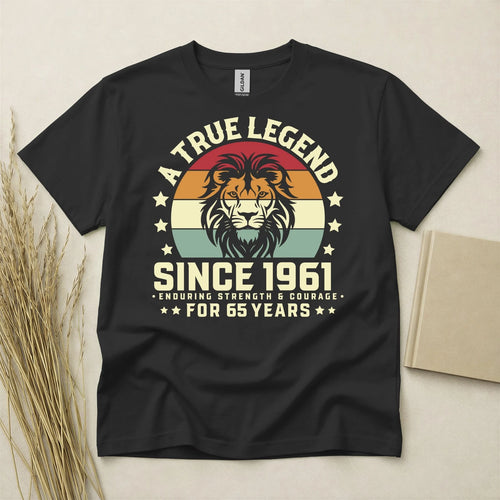 65th Birthday TShirt Born In 1961 65 Years Old Gifts True Legend Since 1961 Tee