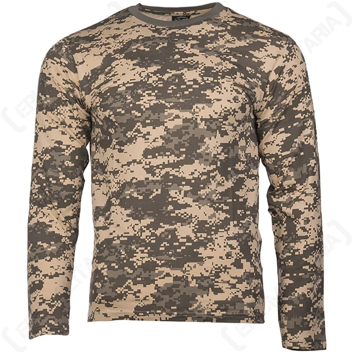 Digital Camo Long Sleeved T-Shirt - 100% Cotton Camouflage Top