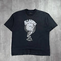 Y2K Black All Saints Grunge Skull Logo Oversized Faded T-Shirt