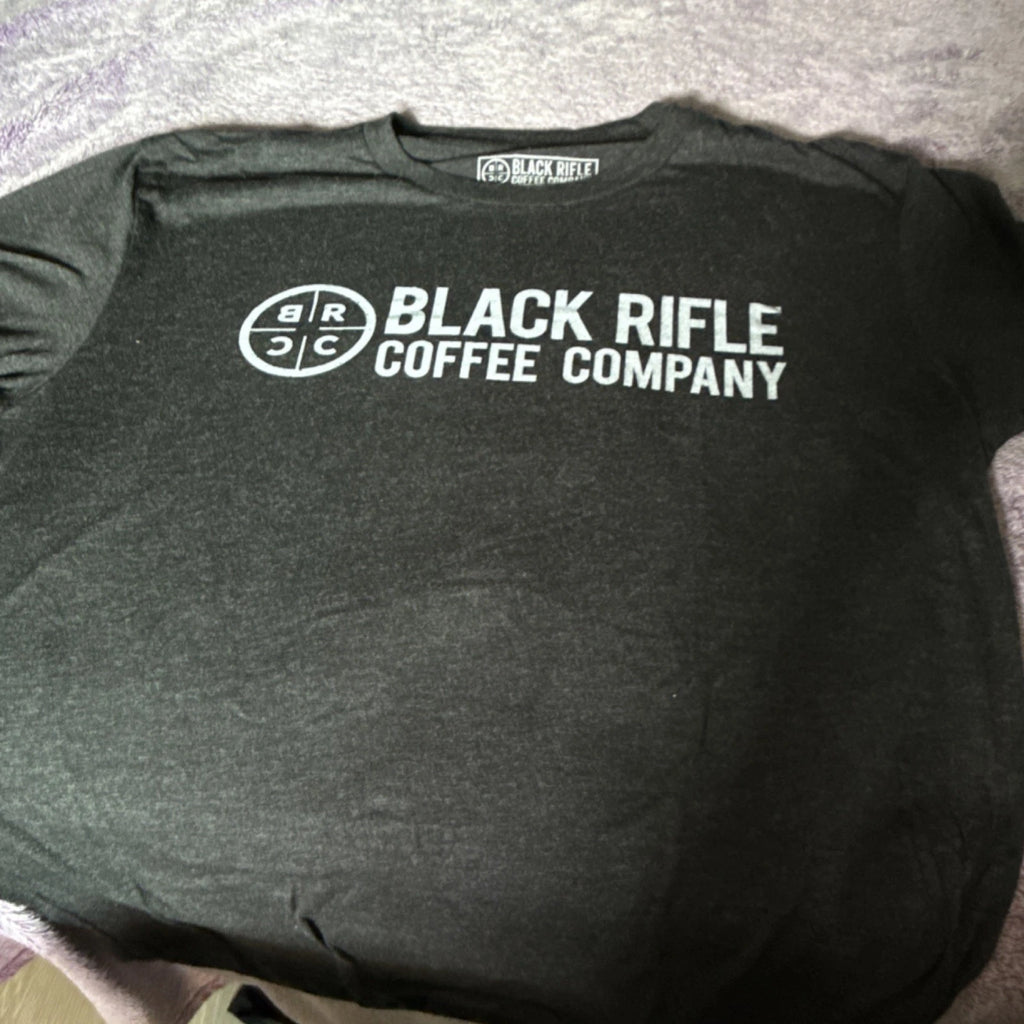 Black Rifle Coffee Company Men's Black Graphic Crew Neck T-Shirt Size L