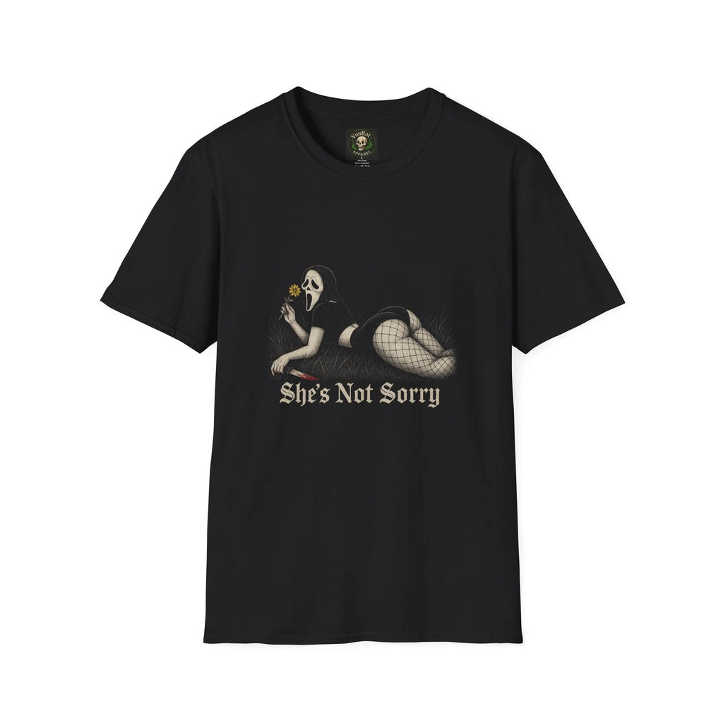 She’s Not Sorry skeleton pinup skull graphic T-Shirt | goth retro