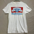 Budweiser Graphic T-Shirt Men's White King of Beers Short Sleeve Crew Neck