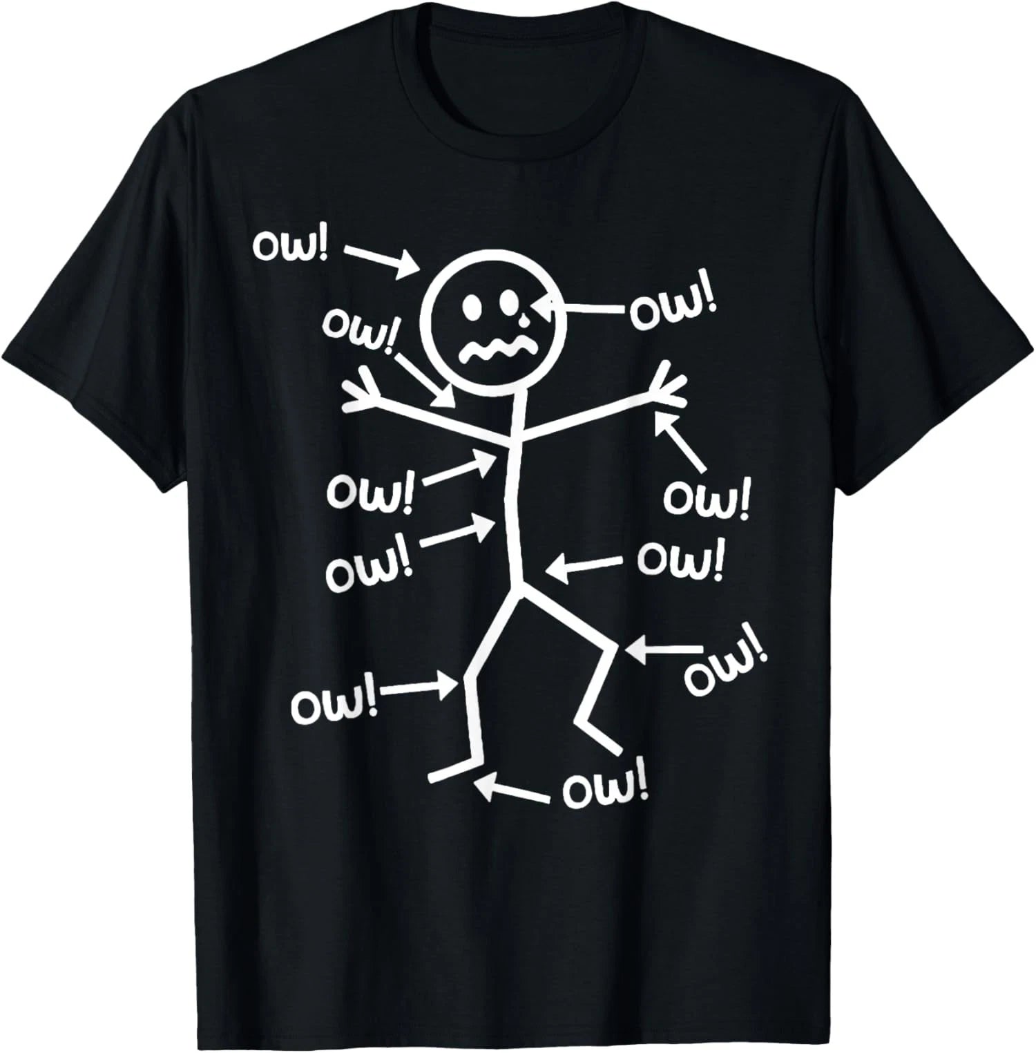 Ow Ow Ow Funny Scream Character Graphic Tee Unisex T-Shirt