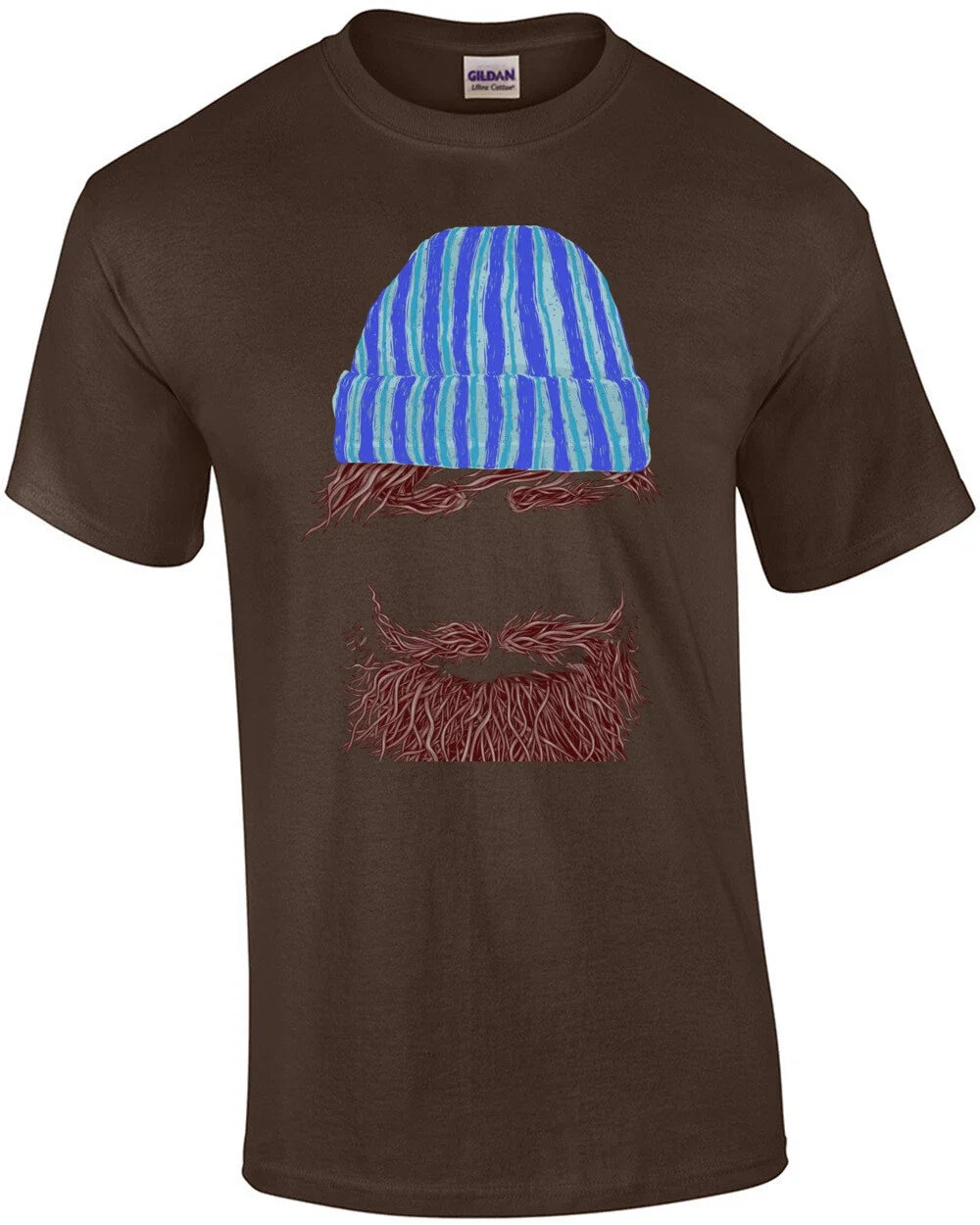 Hipster Outline Trendy Beard T-Shirt