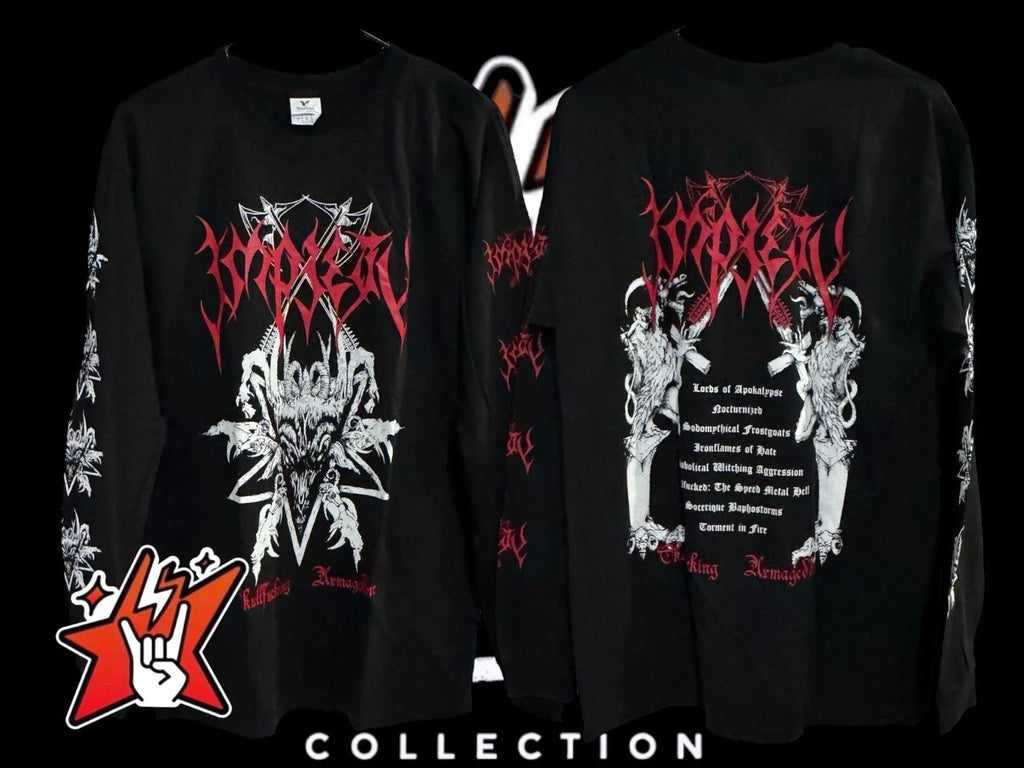 Impiety Exclusive T-Shirt New Short & Long Sleeve Sarcofago Blasphemy Conqueror