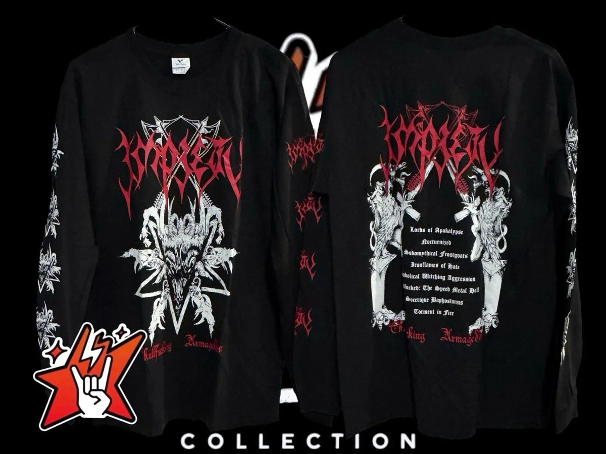 Impiety Exclusive T-Shirt New Short & Long Sleeve Sarcofago Blasphemy Conqueror