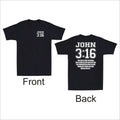 John 3:16 Christian Bible Jesus Christian Faith Front & Back Print Men's T-Shirt