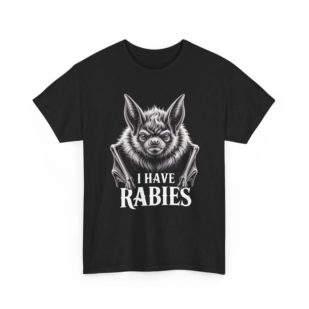 I Have Rabies Shirt Funny Sarcastic Bat Graphic Gothic Horror Halloween Gift Tee
