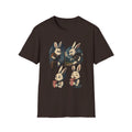 Coffee Lovers Fun Comic T shirt Featuring Bunny Vintage T