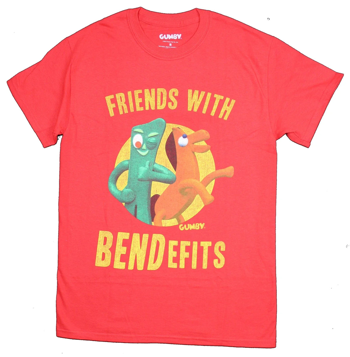 Gumby Mens  T-Shirt - Friends With Benefits Pokey Gumby Pic