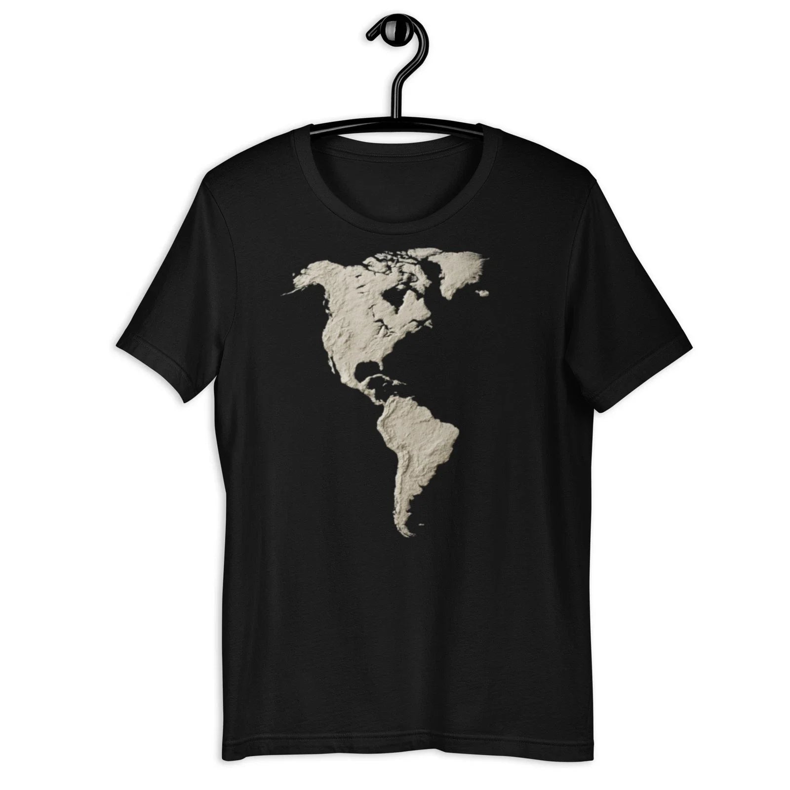 America Map Powder T-Shirt Minimalist Continent Art Graphic Tee