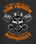 Mens Biker T-Shirt Black Round Neck Funny Motorcycle Quote Shirt Hero