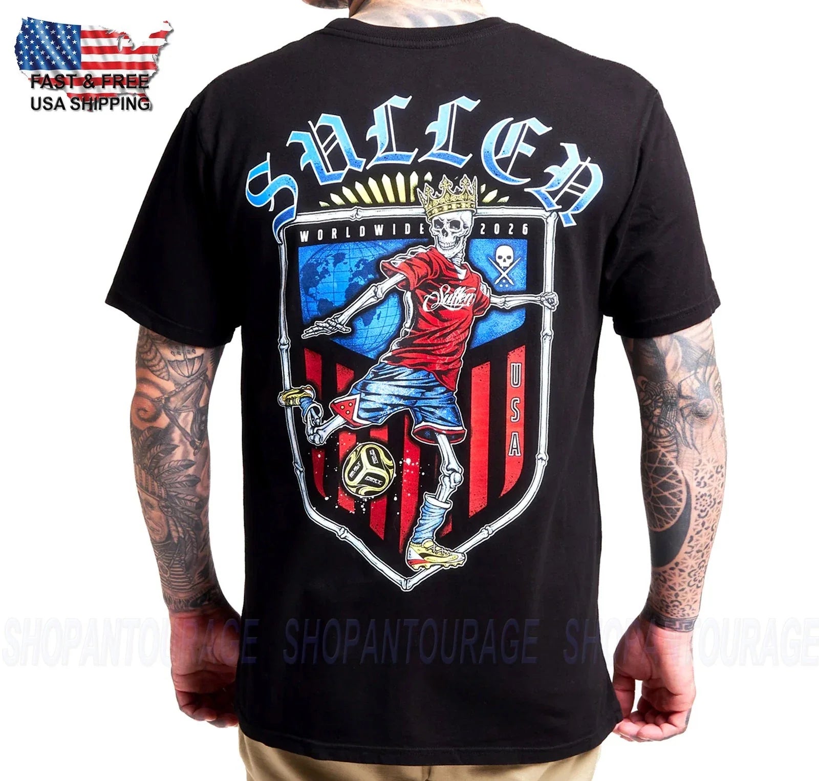 Sullen Art Collective World Cup Premium Fit SCM8858 Short Sleeve T-shirt For Men